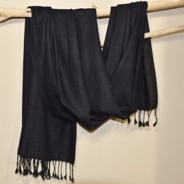 Cashmere sjaal in zwart